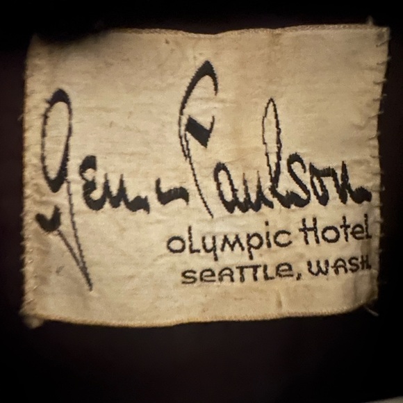 Vtg Gen Paulson Fairmount Olympic Hotel US Rabbit Black Genuine Fur Coat Lux 50s - Picture 6 of 14